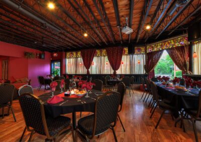 Natural light and plenty of dining space